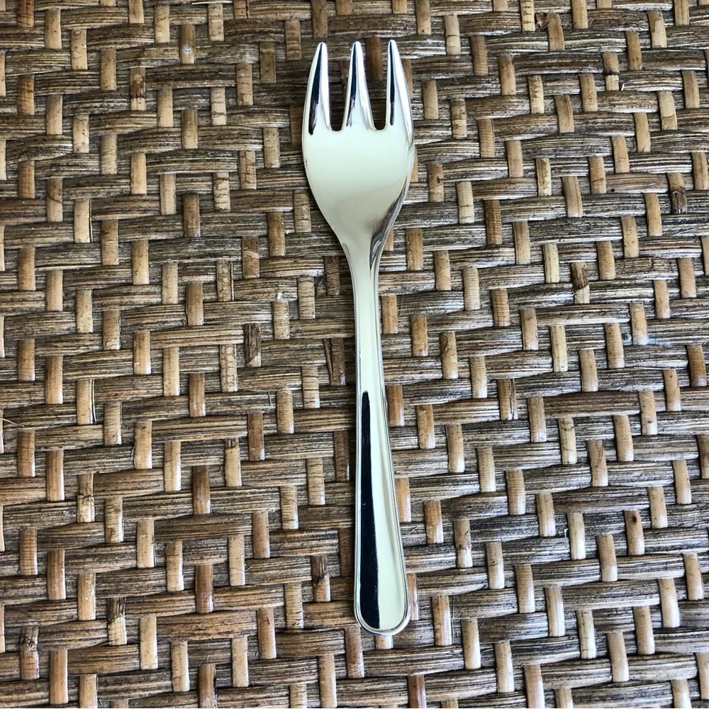 Lot of 4-Leonard Silverplated Italy Silver Plated Small 3-Prong Pickle Forks- 5